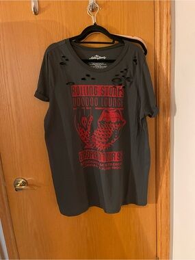 The Rolling Stones Voodoo Lounge Graphic Tee - Black & Red size 1X